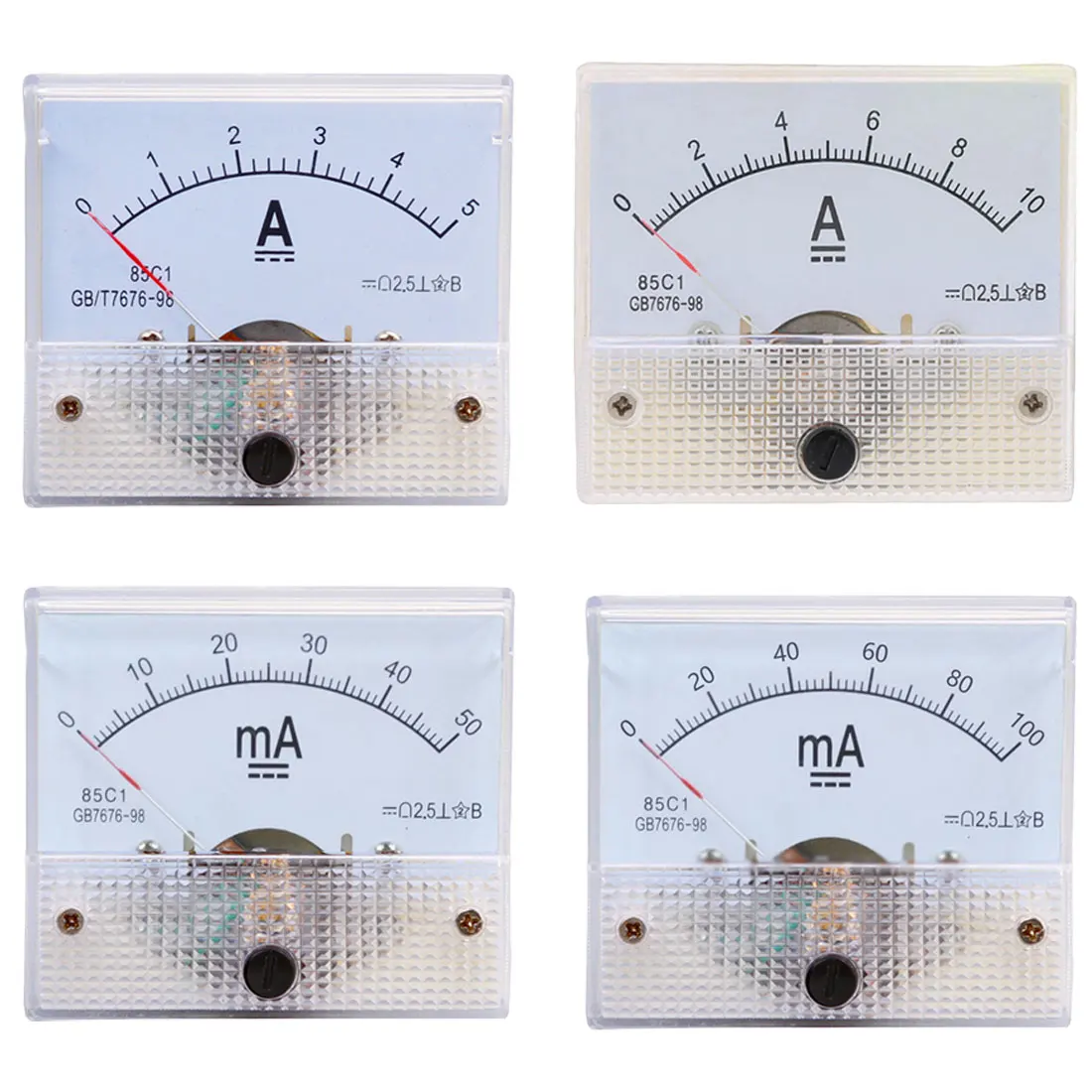 Измерительные инструменты DC аналоговая указка панель измерителя тока 5A/10A/15A/20A/30A/50A/75A/100A токовый механический амметр
