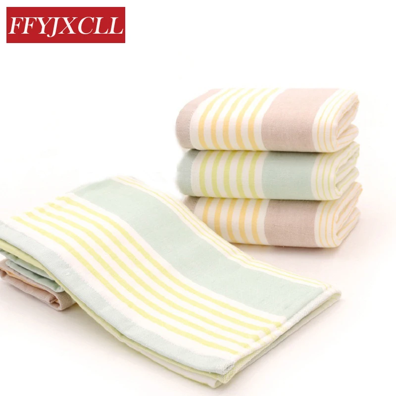 

Soft Comfortable Face Towel 4pcs/Lot 34*76 cm Washcloth 100%Cotton Multicolor Striped Bath Towels for Adults toallas
