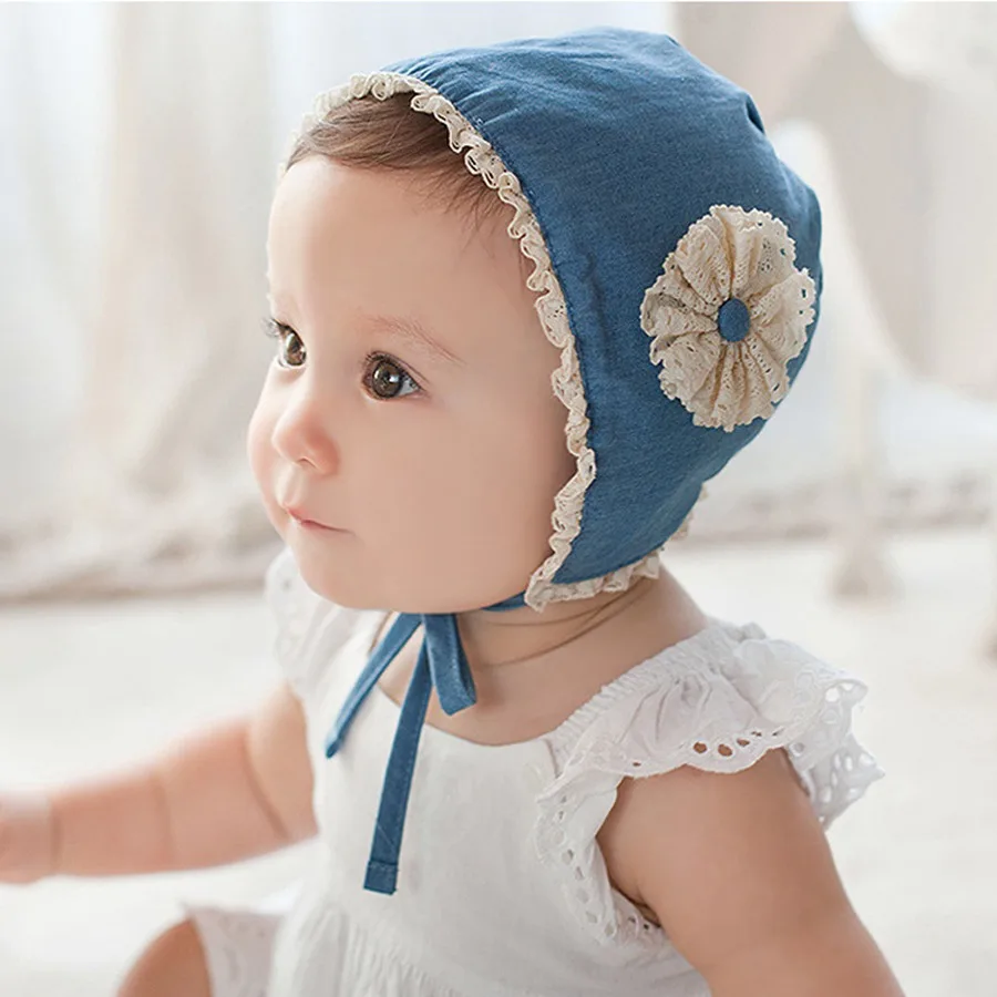 New Summer Fall Unisex Newborn Baby Girls Cotton Hat Cute Flower Hat New Born Baby Photo