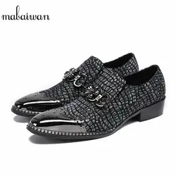 Mabaiwan черные кожаные мокасины Повседневная обувь; сапоги Лоферы для женщин цепи Туфли без каблуков острый носок свадебное платье обувь для