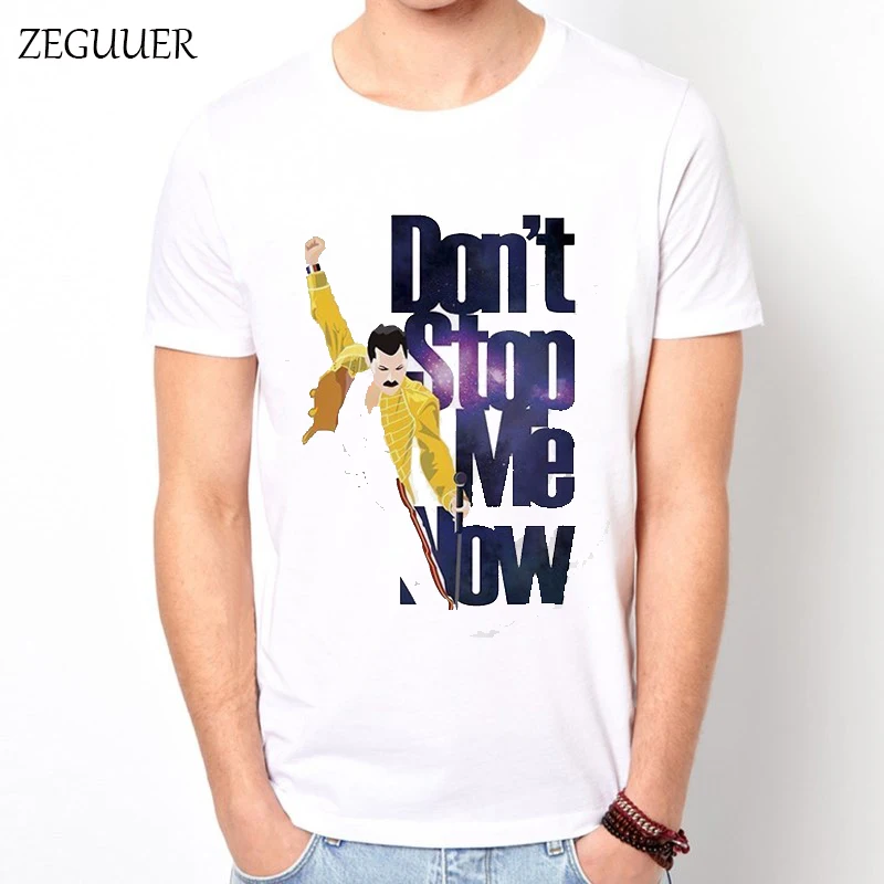

Freddie Mercury Tshirt Design Music Streetwear Print Fashion Wind Cotton Round Neck Men's T-shirt Casual Clothes