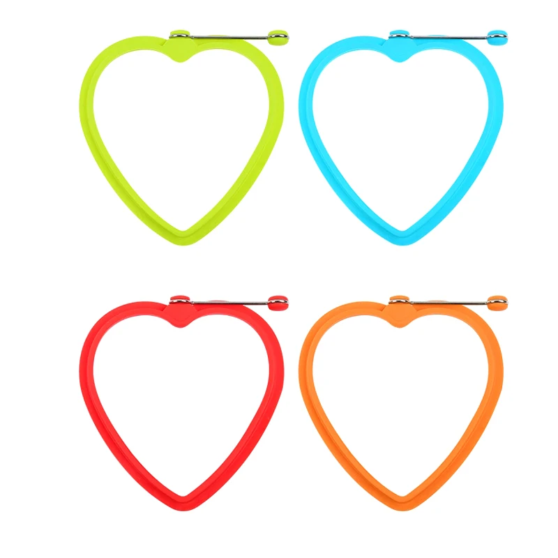 Heart shape Silicone Egg Ring Mold Egg Omelette Shaper Colorful Non-Stick Egg Tools Silicone Mold for Eggs Pancakes Cooking Tool (7)