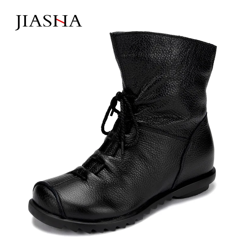

Women boots 2019 Fashion Lace Up PU Leather boots women Martin Boots Within Increase Ladies Shoes woman