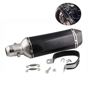 

38-51mm Motorcycle Scooter Street Bike Carbon fiber Exhaust Muffler Pipe With Silencer Universal