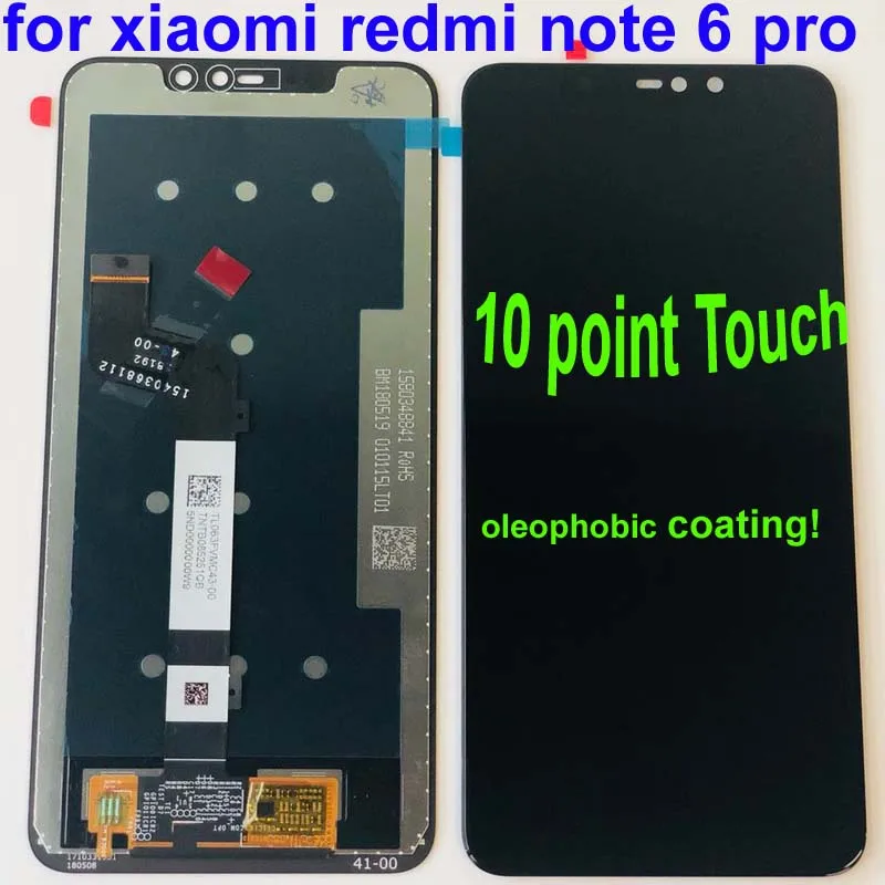 

Original 6.26 for Xiaomi Redmi Note 6 Pro Global LCD Display Screen Touch Assembly Digitizer Touch Screen Parts+10point +Frame