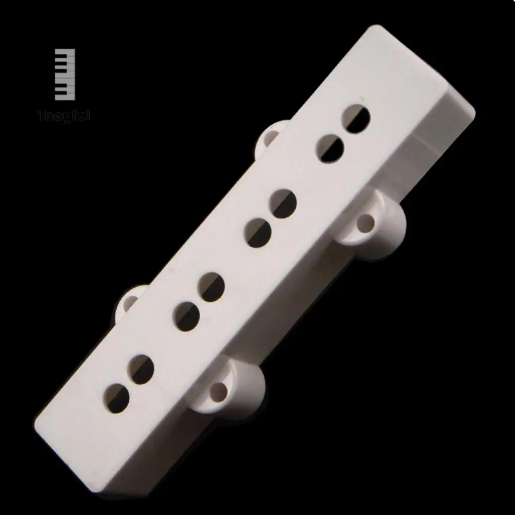 Tooyful 2pcs White Jazz Bass Pickup Covers Neck&Bridge for JB Style Bass Guitar Parts