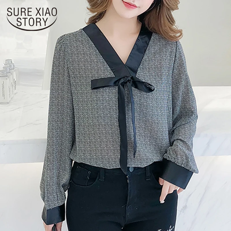 womens tops and blouses V collar long sleeve women blouses striped blouse 2018 women blouse shirt femme women shirts 1471 45