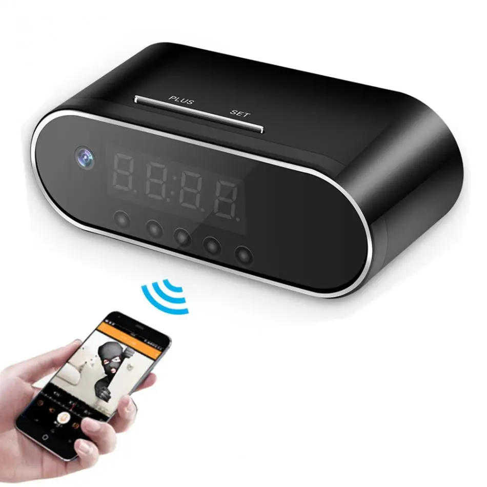 720P HD Clock Camera WIFI Control Concealed IR Night View
