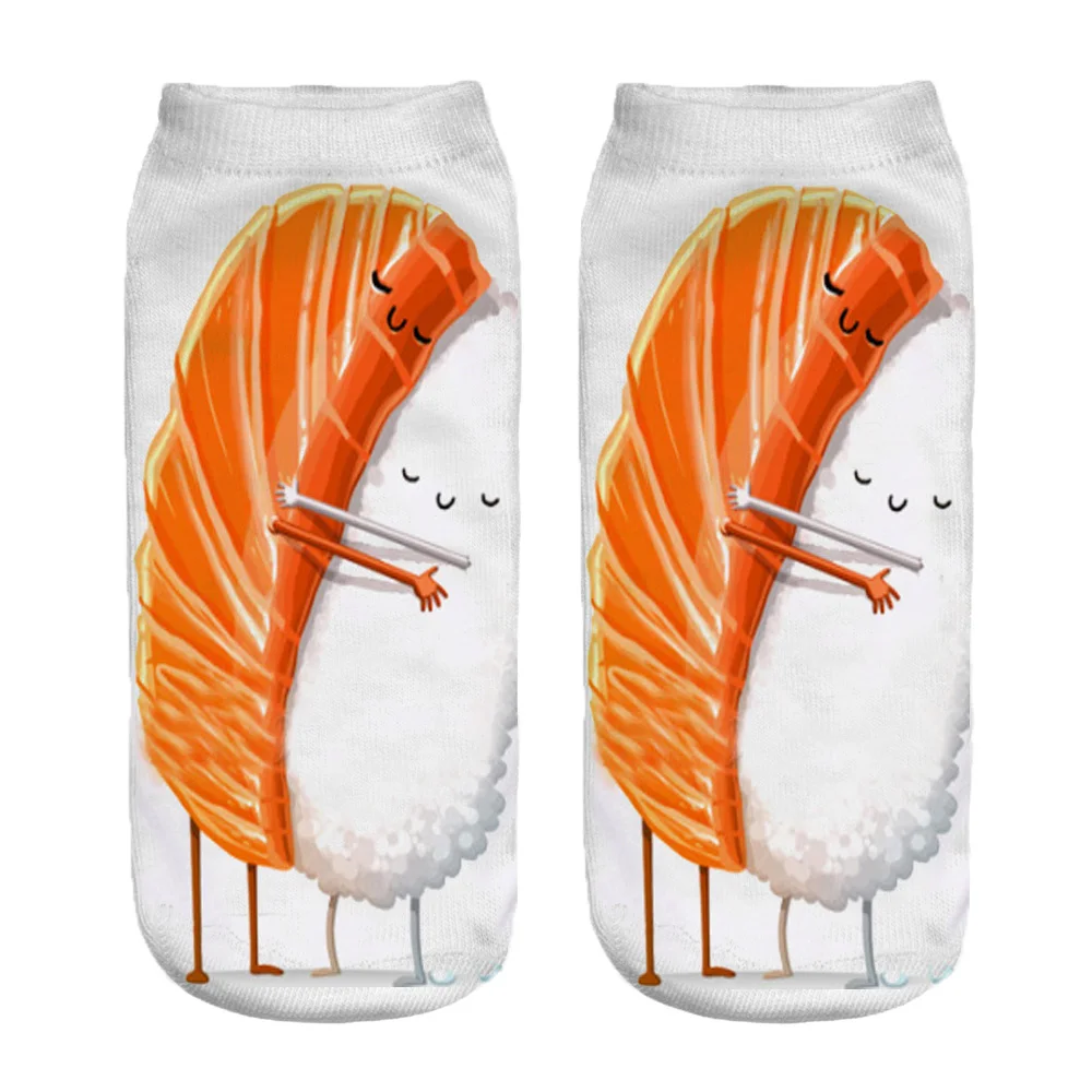 

Women Summer Socks Personality 3D cartoon Sushi baby Hug Sock Unisex Polyester Fashion 19*8cm Couple Sock for Gifts