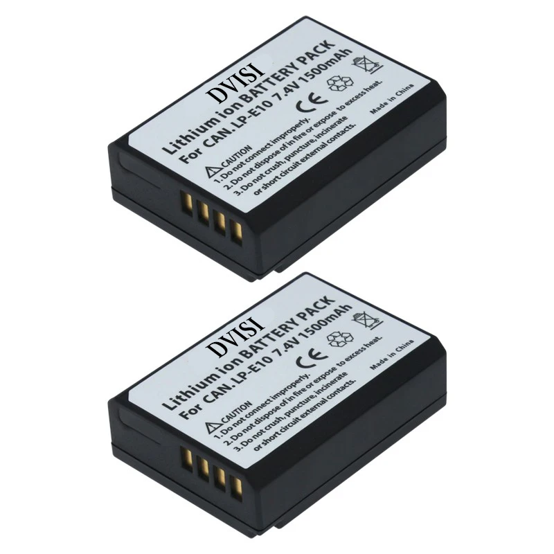 

2Pc/lot LP-E10 LP E10 LPE10 Rechargeable Battery for Canon EOS Rebel T3 T5 T6 Kiss X50 Kiss X70 EOS 1100D EOS 1200D EOS 1300D