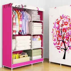 Новейшая бесплатная доставка толстый нетканый шкаф складной портативный шкаф для хранения одежды гардероб детская мебель для спальни