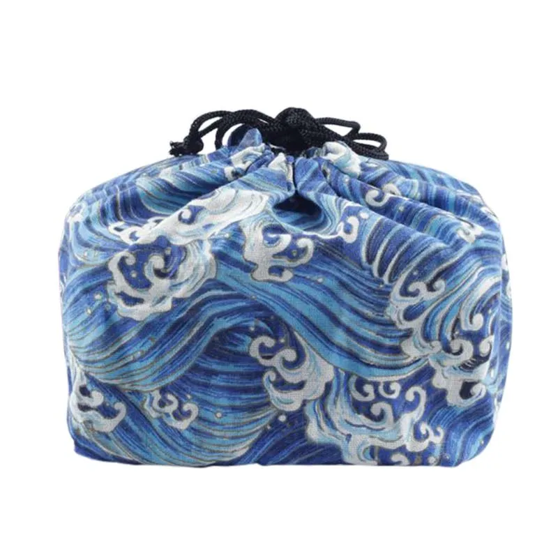 WENYUJH Japanese Sea Wave Bento font b Lunch b font font b Bag b font Men