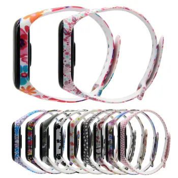 

Printed Flower Strap For Xiaomi Mi Band 3 4 Bracelet Strap for mi band 4 3 Accessories bracelet Miband 3 4 Wriststrap