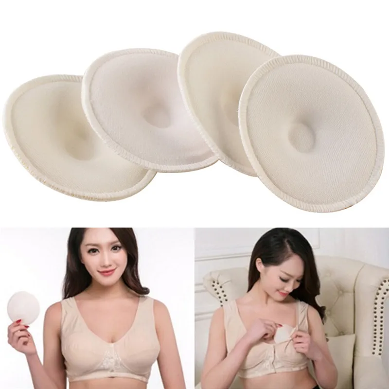 8Pcs/lot White Soft Absorbent Cotton Washable Reusable Breastfeeding Breast Nursing Pads Wholesale 2