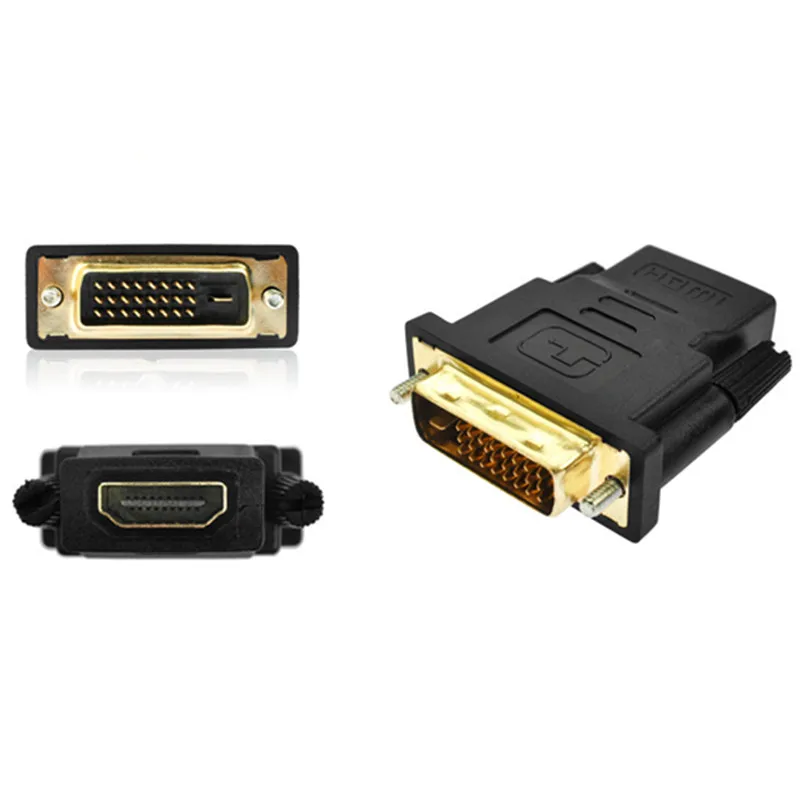 DZLST Высокое качество DVI 24+ 1 Мужской к HDMI Женский конвертер HDMI к DVI адаптер Поддержка 1080P для HDTV lcd Прямая поставка