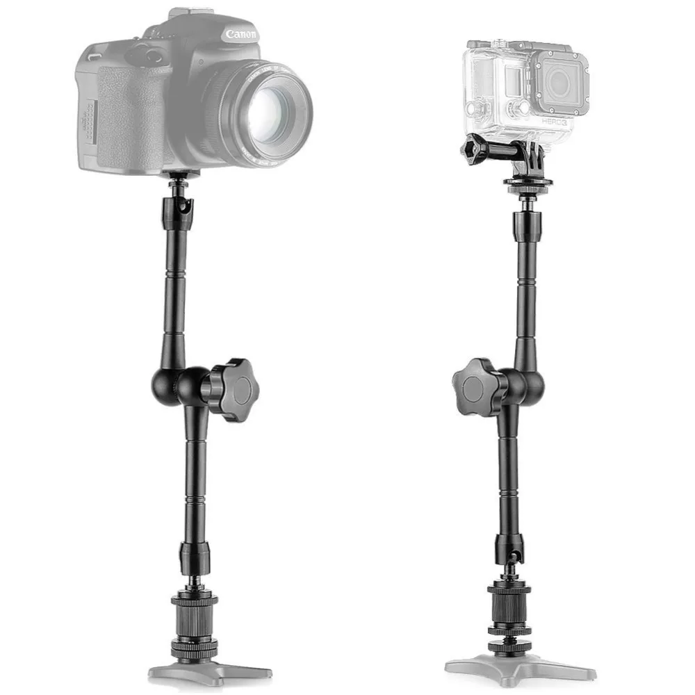 Lightdow 11" Inch Articulating Magic Arm Shoe mount for Camera