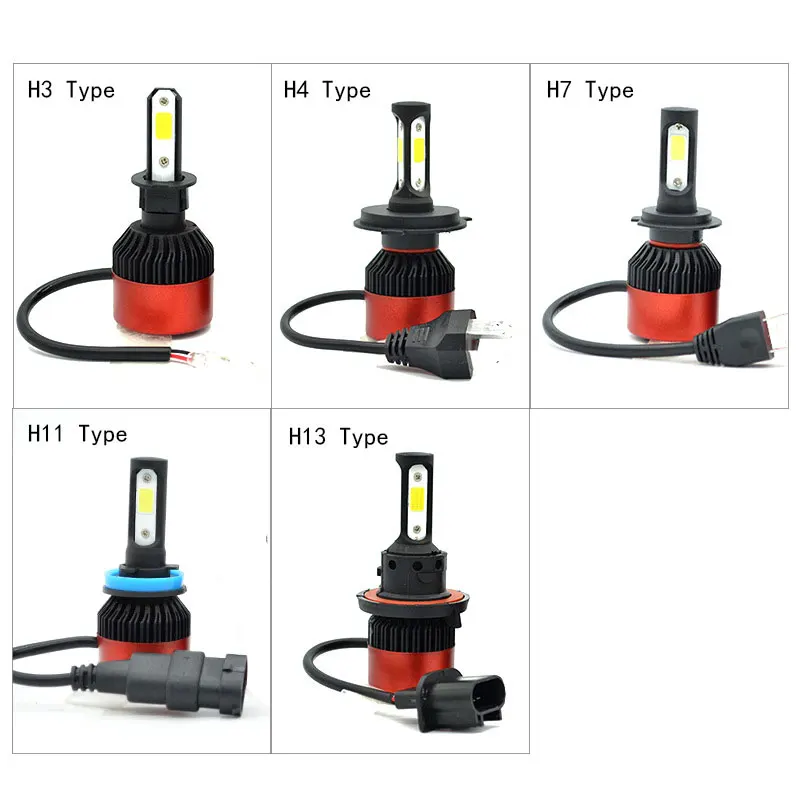 Fuxuan автомобиля Headllight H7 светодиодный H4 светодиодный лампы H1 H3 H11 HB3 9005 9007 72 W фары для 8000LM 6000 К противотуманная фара 12 V/24 V авто фары лампы
