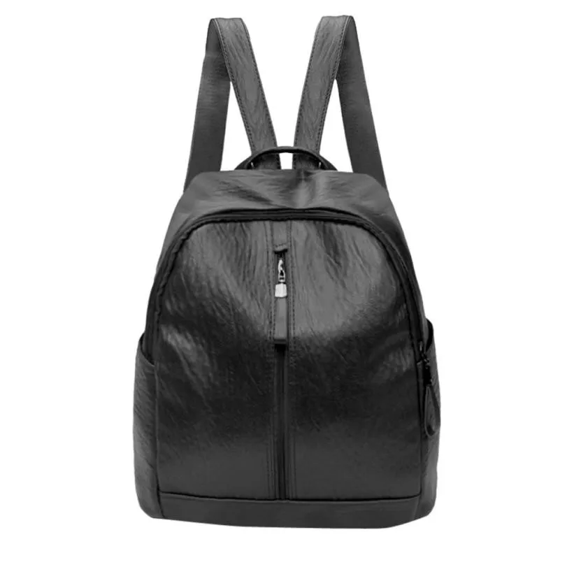 

Women Leather Backpack Preppy Style Travel Rucksack School Bag Backpacks Female Design Zipper Luxury Casual Daypack Bags#23