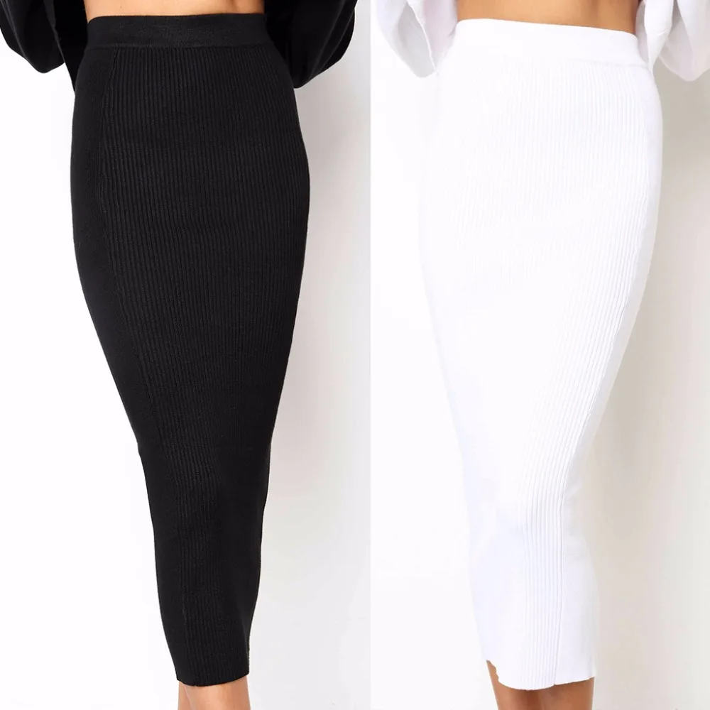 

Womens Bodycon Long Skirt Sexy High Waist Tight Maxi Skirts Club Party Pencil Casual Office Solid Color Stretch