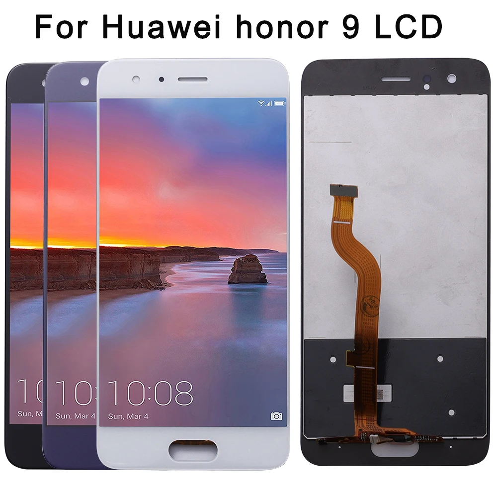 Cena Wyświetlacz LCD do Huawei Honor 9 z ekranem dotykowym Digitizer czujnik szklany montaż panelu 5.15 cala 1920*1080 FHD