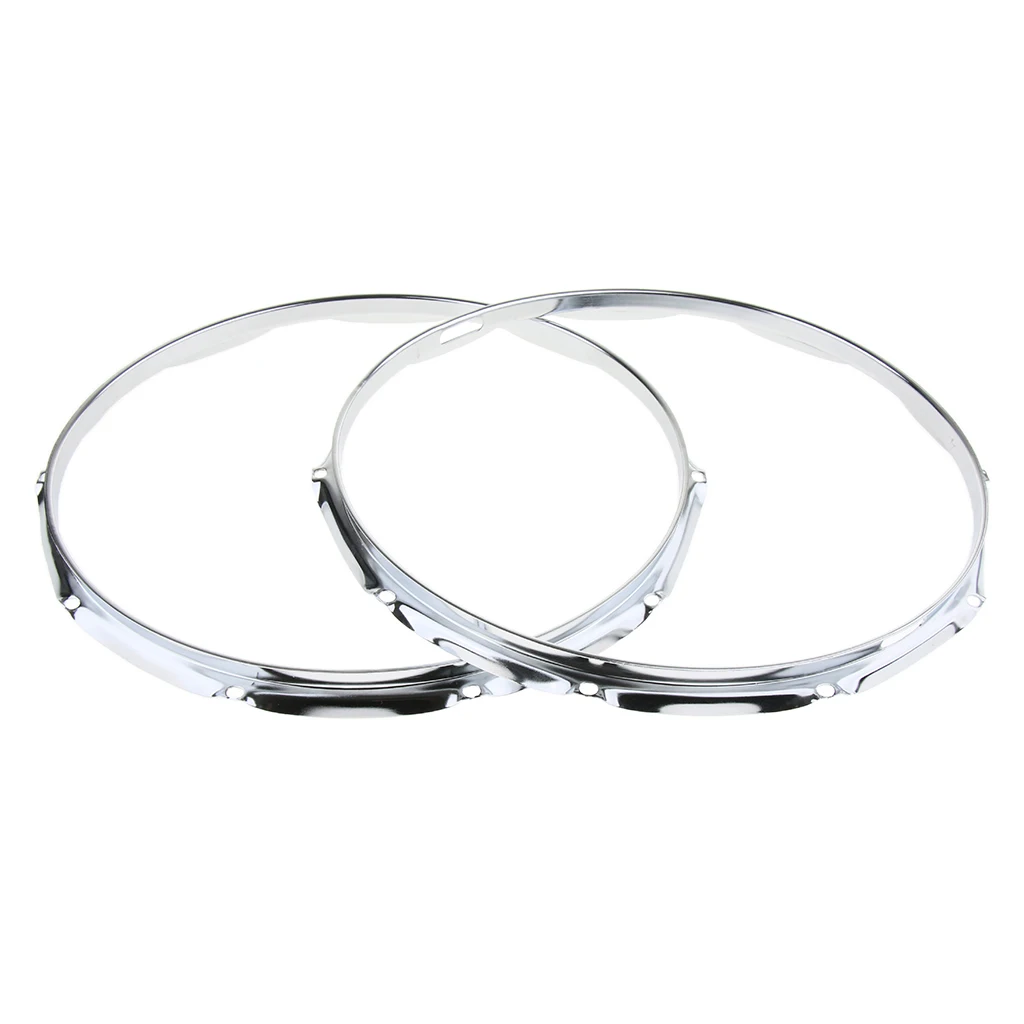 Tooyful Durable 2pcs Iron 14inch Die Cast Snare Drum Hoops Rings Percussion Instrument Parts