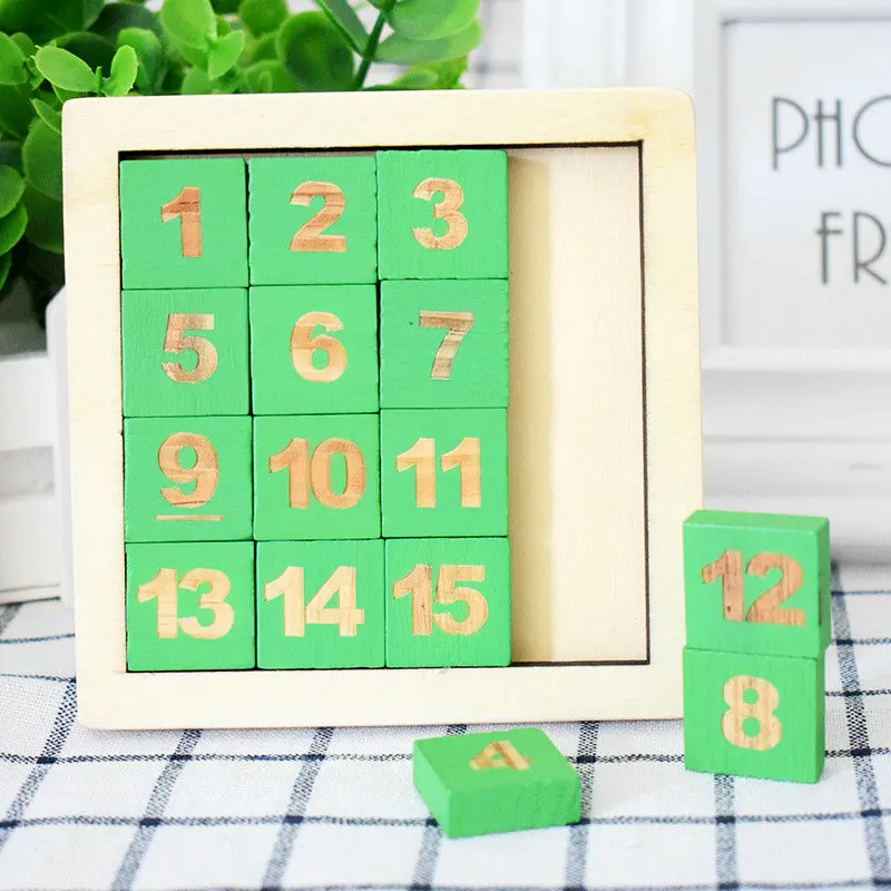 

Children's Educational Number Puzzles Toys Wooden Digital Klotski Classic Montessori Intelligence Game Baby Wood Sudoku toy gift