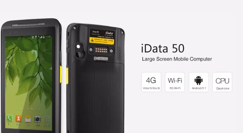 iData50 Large Touch Screen 4.7inch Android Mobile Data Terminal With 1D Laser 3G 1.3GHZ Wifi GPS bluetooth 8GB ROM+1GB RAM 1