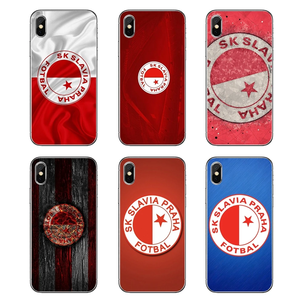 Sk Slavia Praha спортивные прозрачные мягкие чехлы для Samsung Galaxy A5 A6 A7 A8 A9 J4 J5 J7 J8 2017 2018 Plus