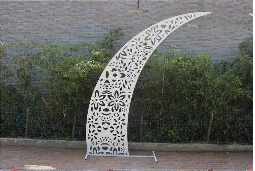 New wedding props wrought iron horns door wedding arches golden white carved arches wrought iron carved flower arches