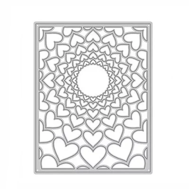 

2019 DIY New Girl Layered Metal Cutting Dies and Scrapbooking For Paper Making Heart Background Embossing Stamp Frame Card Craft