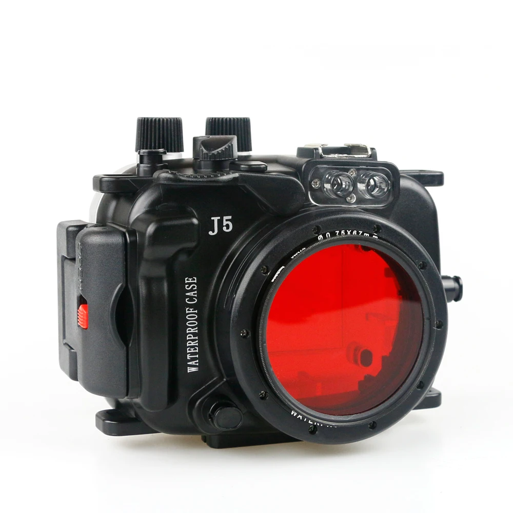 For Nikon J5 10mm Camera Housing Underwater Case 40m Depth Rating Photo Videography Impermeable Bag Cover + Scuba Diving Glasses