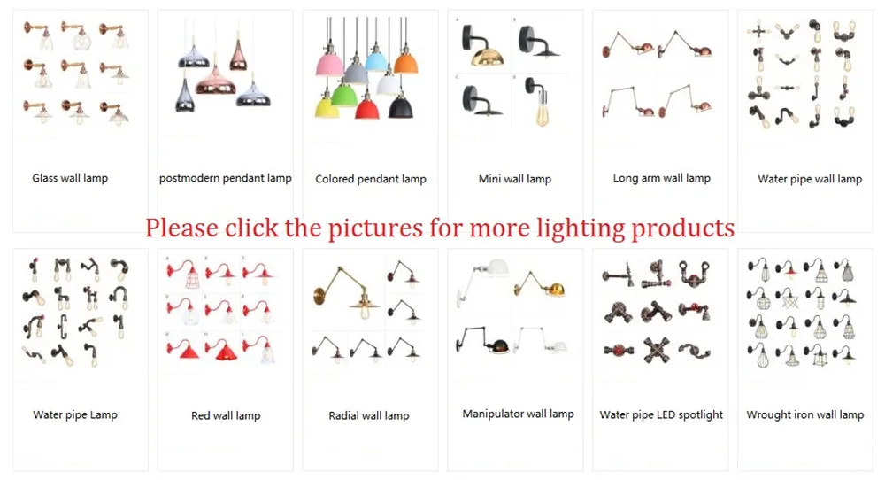 Lâmpada de Parede Design Nórdico Ajustar Loft Decoração Ferro Puxar Interruptor Moderno Arandela Luzes Quarto Casa Iluminação Interior Luminária Led 19 Design nórdico ajustar led lâmpada de parede