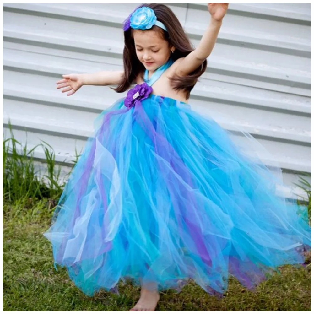 

Party Fashion Girls Dresses Dresses Sleeveless Mesh Flowers Princess Dresses