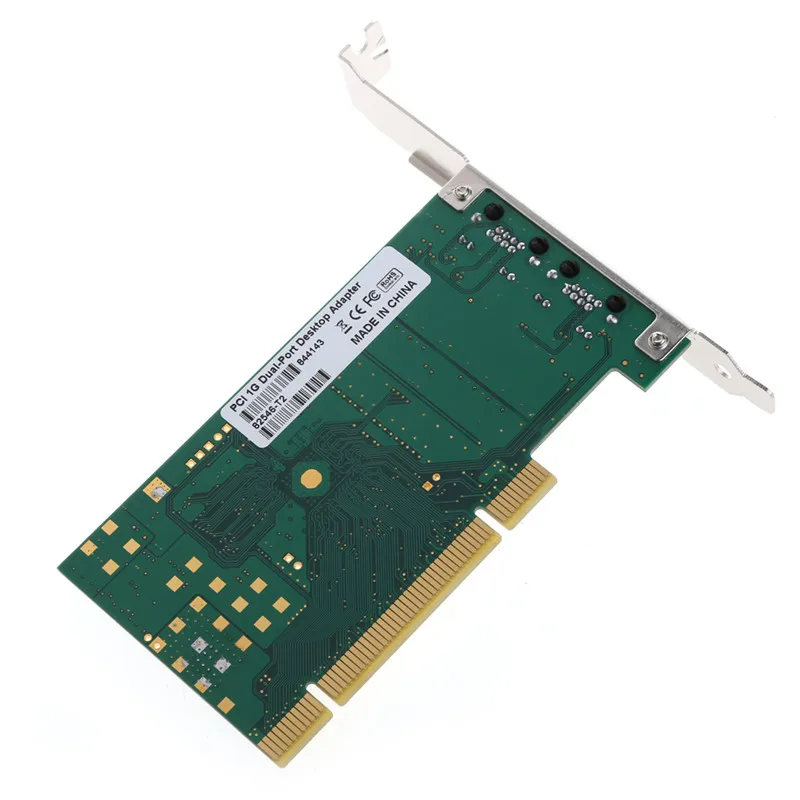 PCI 32Bit 6 Слои печатной платы 10/100/1000 Мбит/с двойной RJ45 Порты и разъёмы Интерфейс Gigabit Ethernet Lan сетевая карта