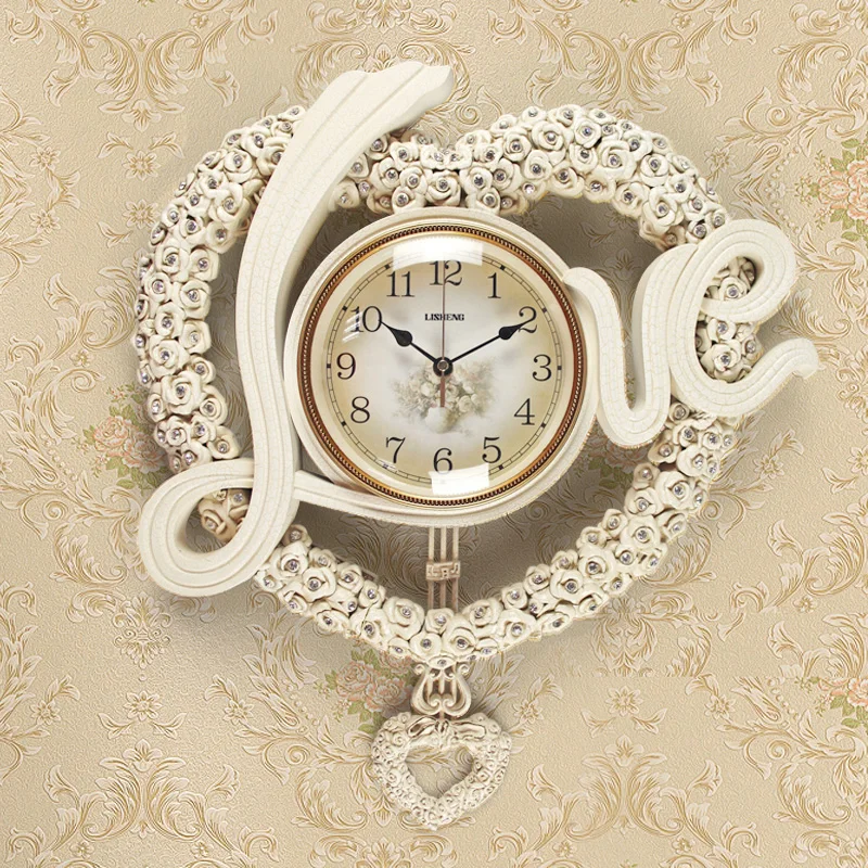 Art European Creative Wall Clock Modern Design Living Room Mute Quartz Clock Pendulum Decoration Wall Clock Minimalist 40C232
