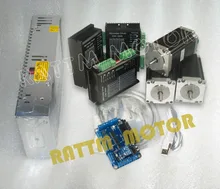 UK delivery free tax 3 axis CNC kit Nema23 Stepper Motor Dual Shaft 112mm 425oz 3A