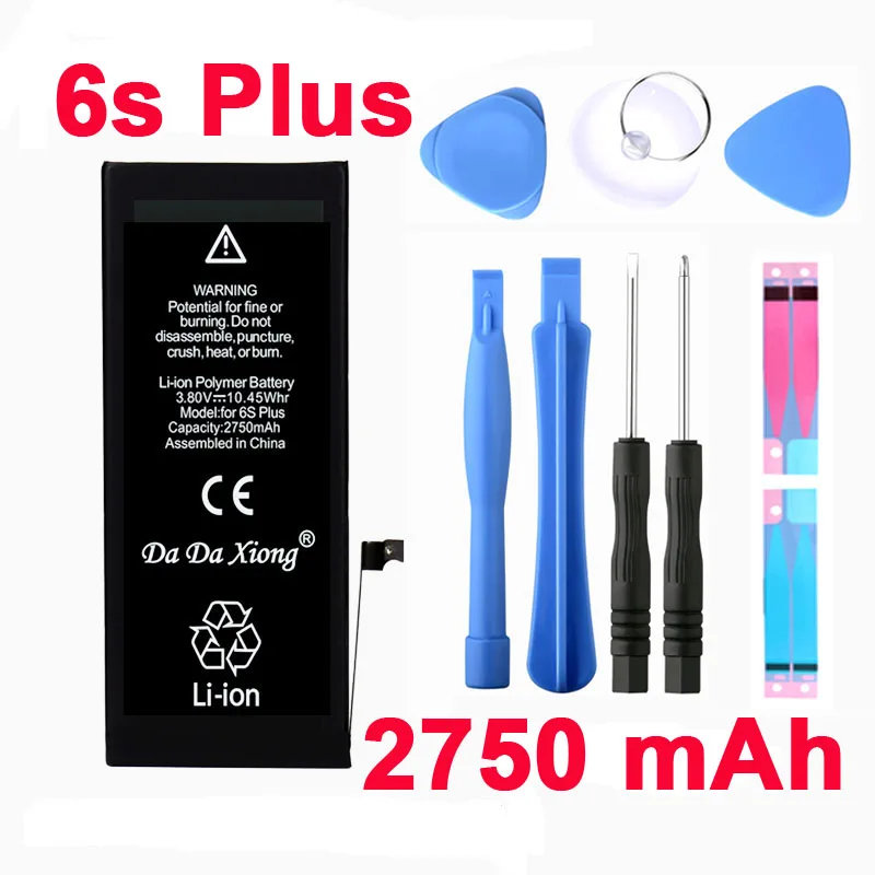

Original Da Da Xiong Battery For Apple iPhone 6S PLUS 2750mAh Real Capacity With Machine Tools Kit Replacement Batteries