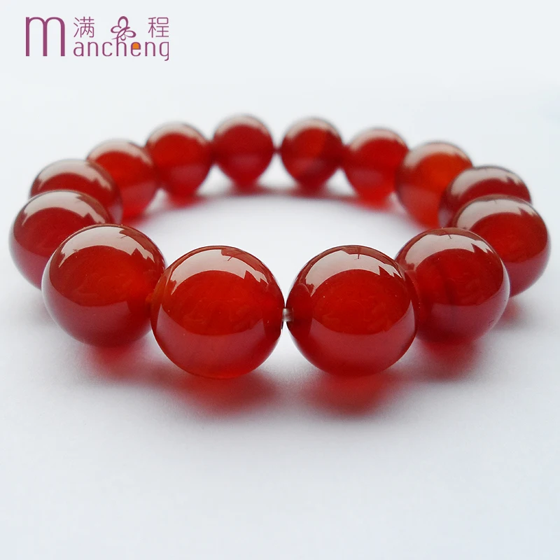 

Religion 14MM(14pcs) Crystal Bracelet, Rosary natural Unisex DIY Bracelet , fashion red carnelian Bracelet jewelry