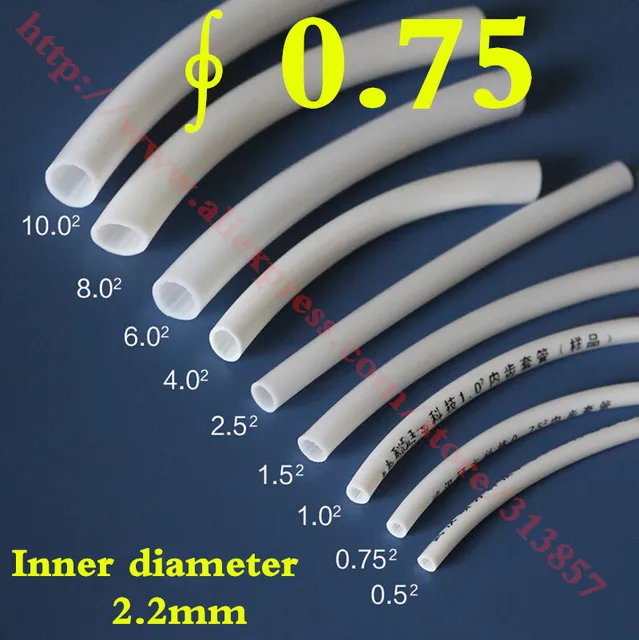 Inner diameter 2.2mm White Pvc sleeve 0.75 square PVC tube For ferrule