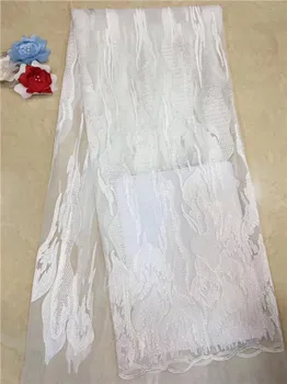 

Best selling african cord lace High quality french lace fabric 2019 African mesh lace fabric for nigerian lace wedding white(519