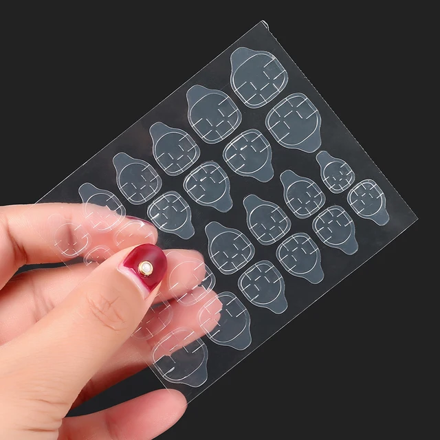 Shellhard 10 Sheets Double Sided Nail Adhesive Glue Tapes Tabs Shellhard 10 Sheets Double Sided Nail Adhesive Glue Tapes Tabs Clear For Fake Nails Tips