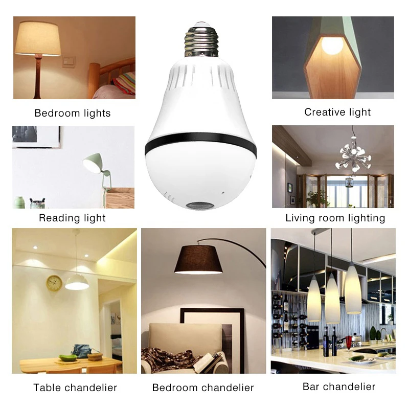 Lintratek 960P 360 Degree WiFi Bulb VR Panoramic Camera E27 LED Light Wireless Security Home Doorbell IP Camera mini CCTV Lintratek 960P 360 Degree WiFi Bulb VR Panoramic Camera E27 LED Light Wireless Security Home Doorbell IP Camera mini CCTV