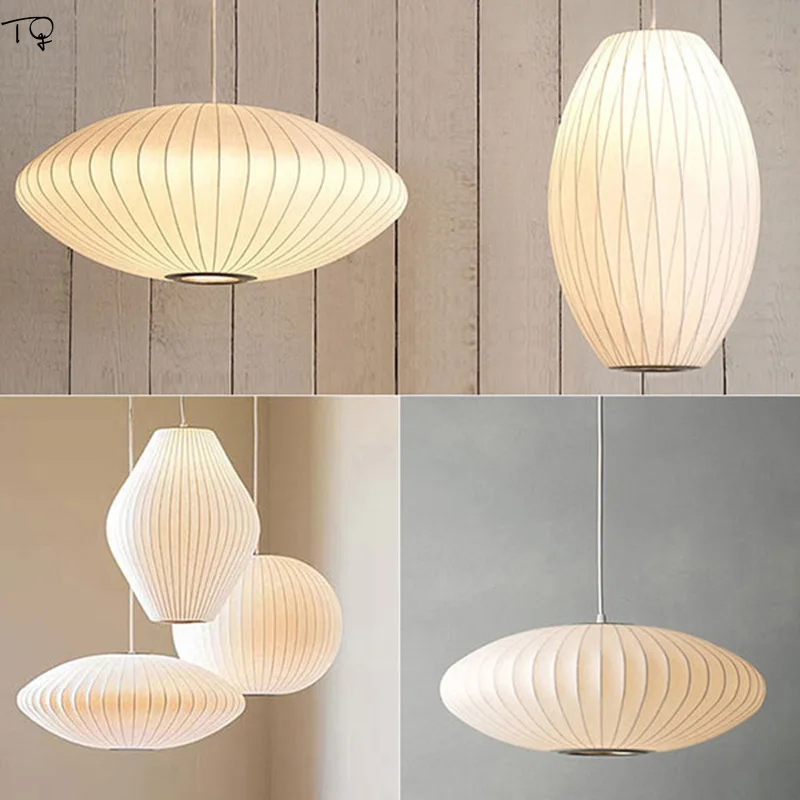 

Japanese Natural Silk Chandelier Led Simple Individual Restaurant Dining Room Bedroom Bar Clothing Store Hall Led Hanging Lamp