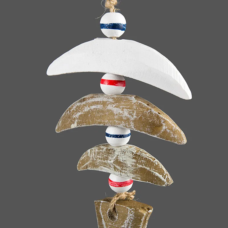 Mediterranean resin fish skewers retro old fish pendant decoration fishnet background home decoration pendant wall hangings