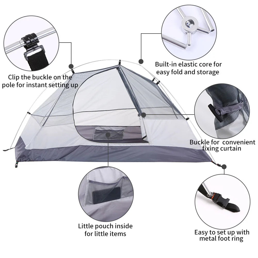 Отдельно стоящая кемпинговая палатка, походная альпинистская спальная палатка, солнечное укрытие, съемная Одиночная кемпинговая кабана, водонепроницаемая уличная