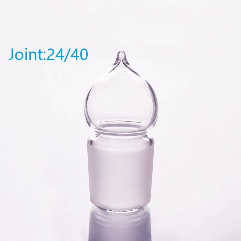 

2pcs Transparent / brown glass stopper,Glass hollow plug,Joint 24/40,Grinding ball plug,Hollow plunger