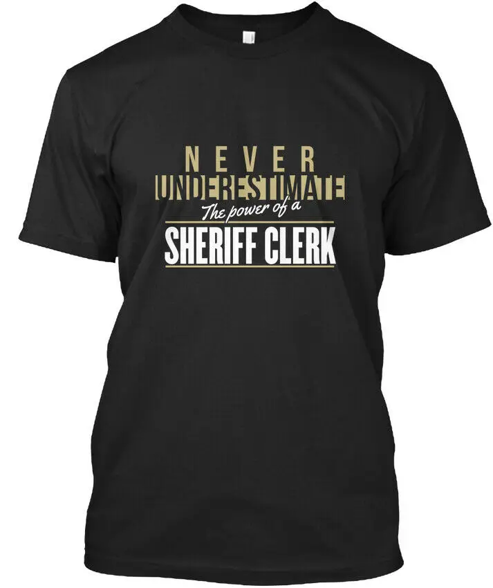 Футболка в винтажном стиле с короткими рукавами Sheriff Clerk Never underоценить Новинка