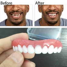 Professional Perfect Instant Smile Comfort Fit Flex False Dentures Teeth Top Cosmetic Dental Dental Silica Gel Upper Row