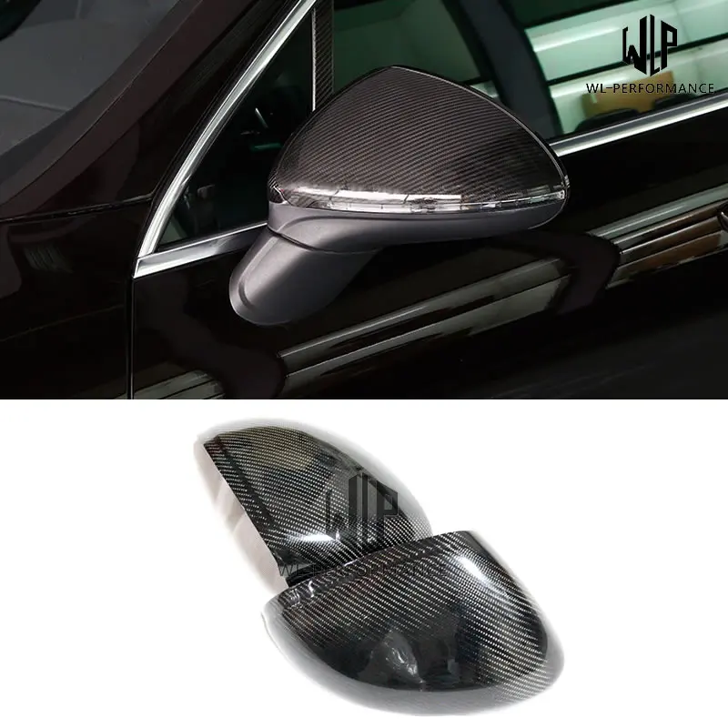 

Carbon Fiber Car Rearview Mirror Stick-on Cap Cover Trim Car Styling Fit For Porsche Macan Car Body Kit 2014-2017