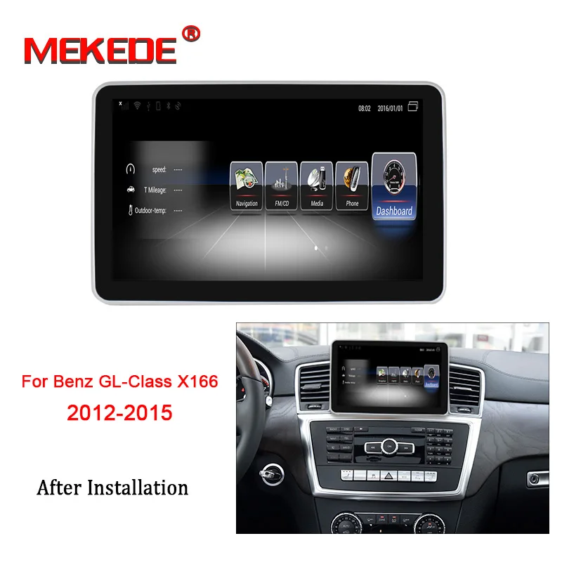 MEKEDE 3g ram 32G rom Android 7,1 4G LTE Автомобильный мультимедийный плеер для Mercedes Benz GL Calss X166 2012- gps навигация радио